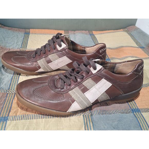 Steve Madden Zeale Brown Leather Casual Sneakers Mens Size 10 NOS 2010 main image 7